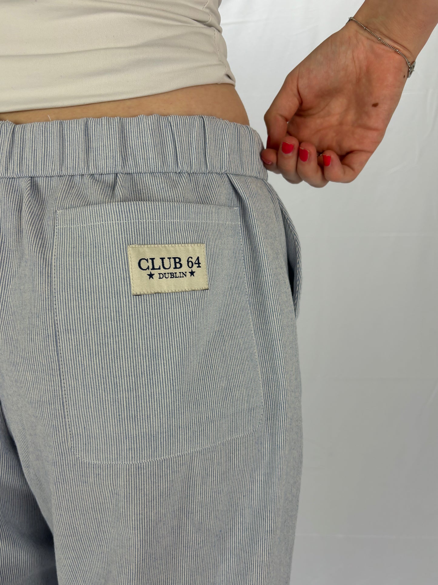 64 Striped Pants Blue