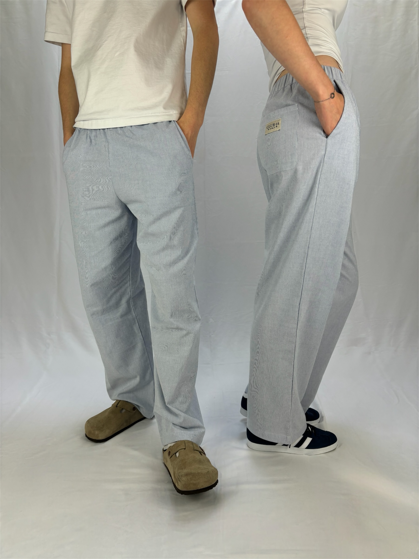 64 Striped Pants Blue